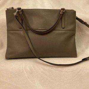 Coach Borough 30348 Retro Chic Grey Gloved Leather Convertible Bag, 14 X 11
